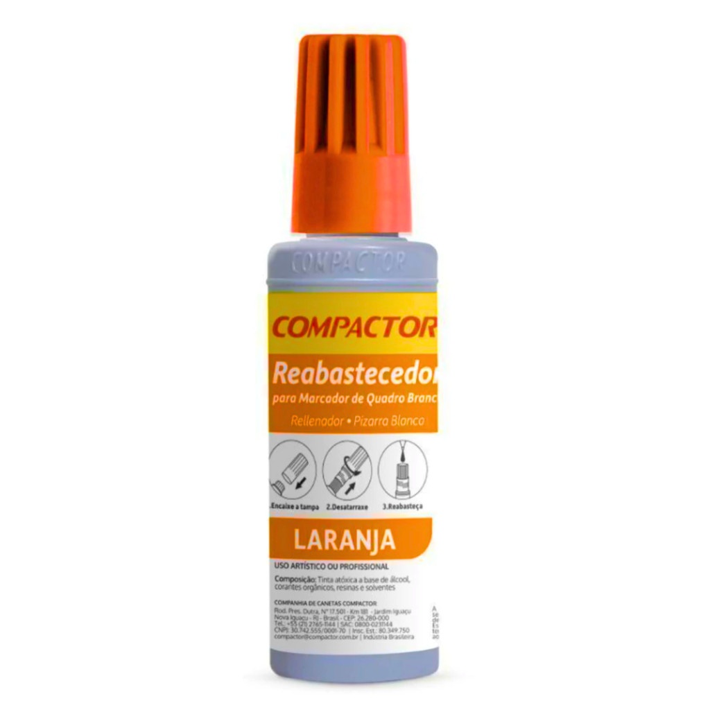 Refil Reabastecedor Compactor 30mL Laranja – 15 Recargas!