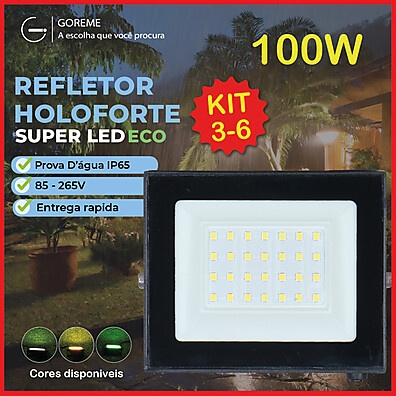 Refletor LED 100W IP65 – Potência e Economia na Iluminação