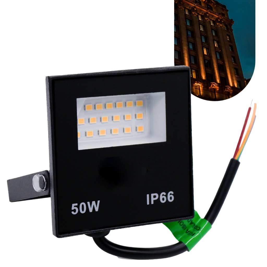 Refletor LED 50W Bivolt Prova D'água: Iluminação Potente e Econômica