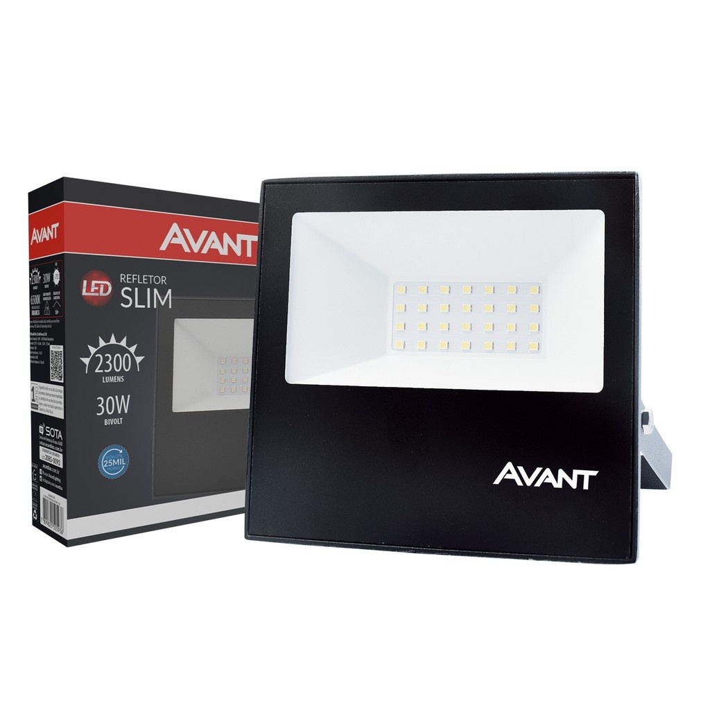 Refletor LED Slim 30W: Ilumine com Eficiência!