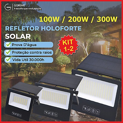 Refletor Solar LED: Ilumine com Economia!