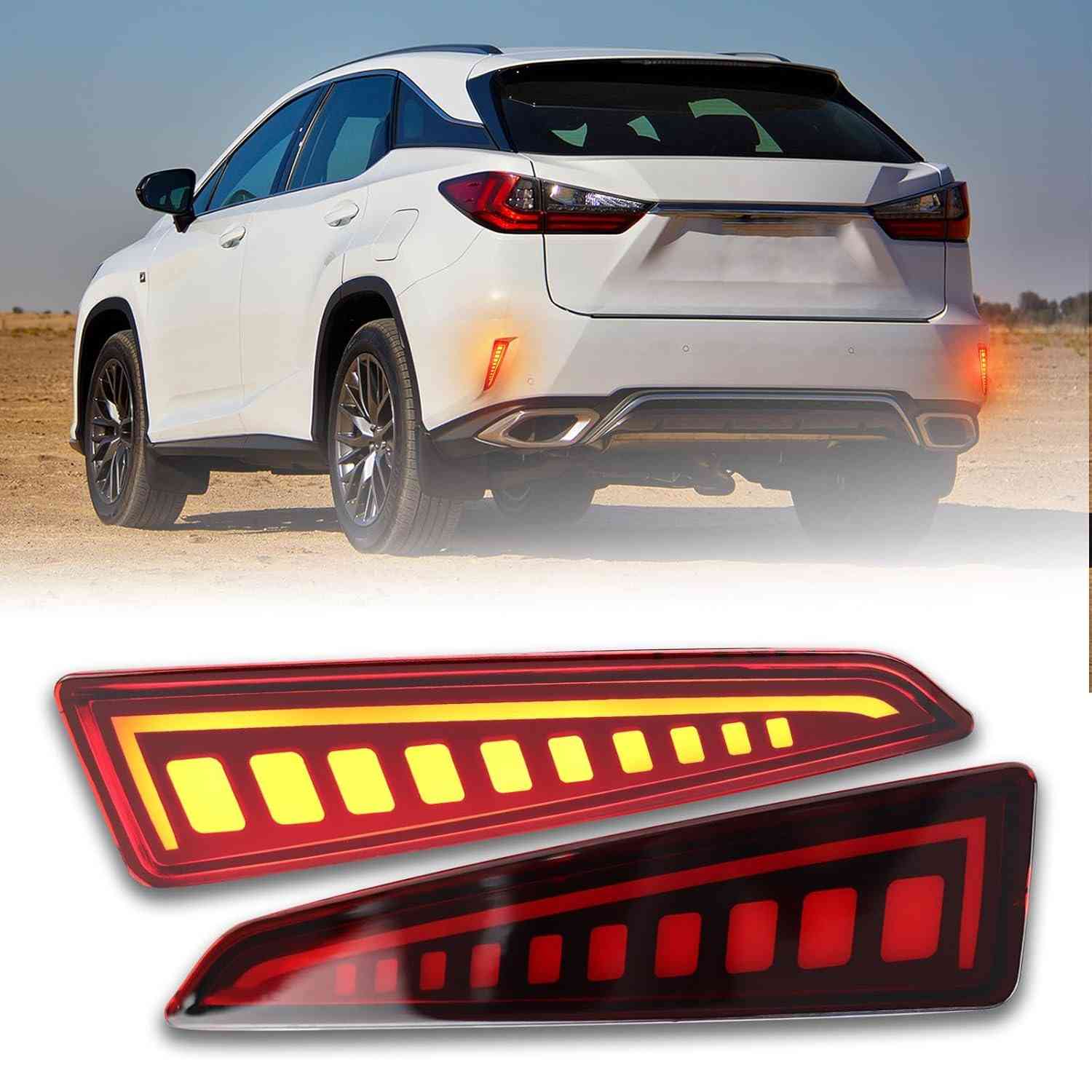 Luz Refletora LED Traseira para Lexus RX350 RX450H (2016-2019) - Freio, Seta e Luz Traseira