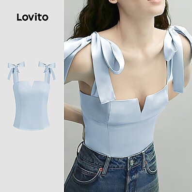 Regata Casual com Nó Liso Lovito para Mulheres - Estilo e Conforto