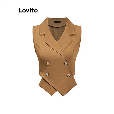 Regata Casual Lovito com Botões Lisos – Estilo e Conforto Feminino
