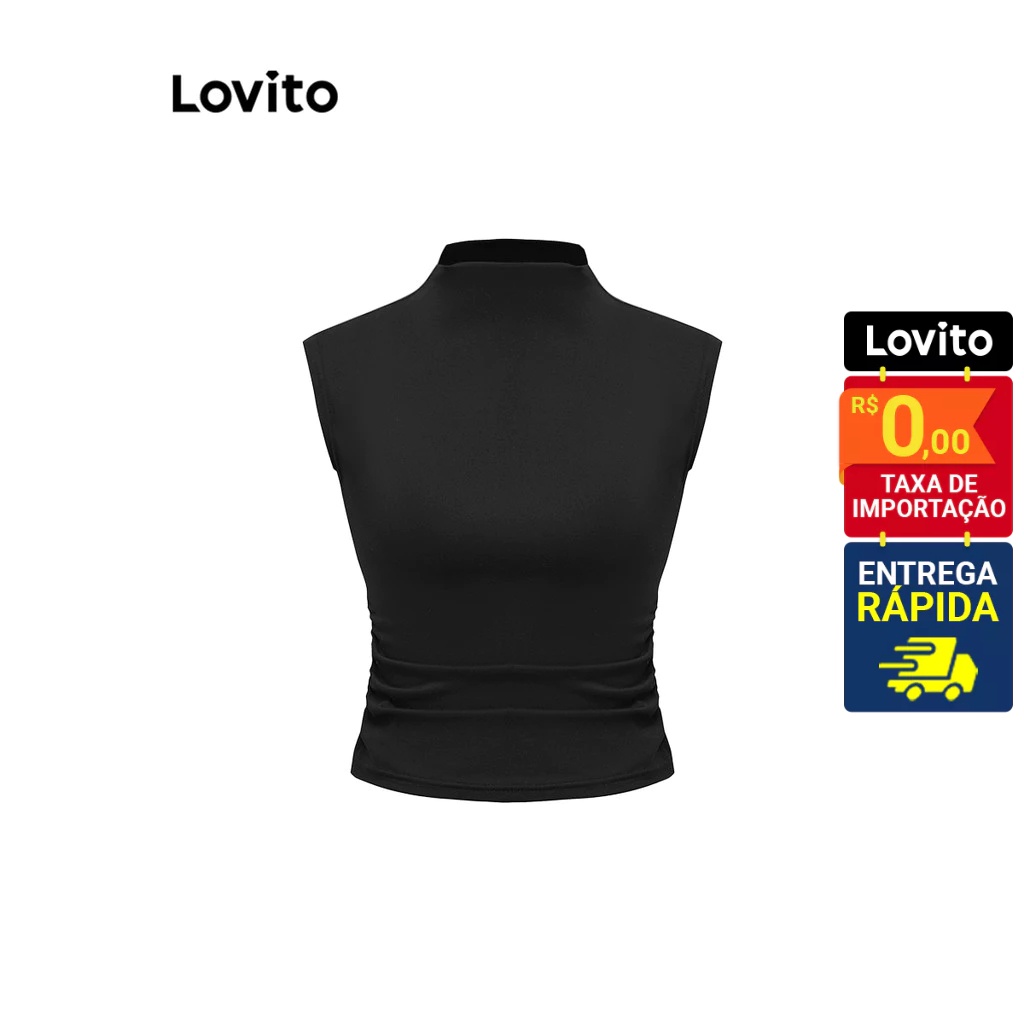 Regata Feminina Gola Alta Lovito: Conforto e Estilo