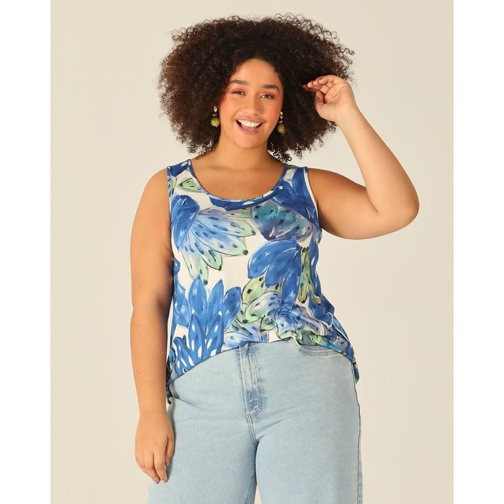 Regata Feminina Plus Size em Viscose Stretch: Conforto e Estilo