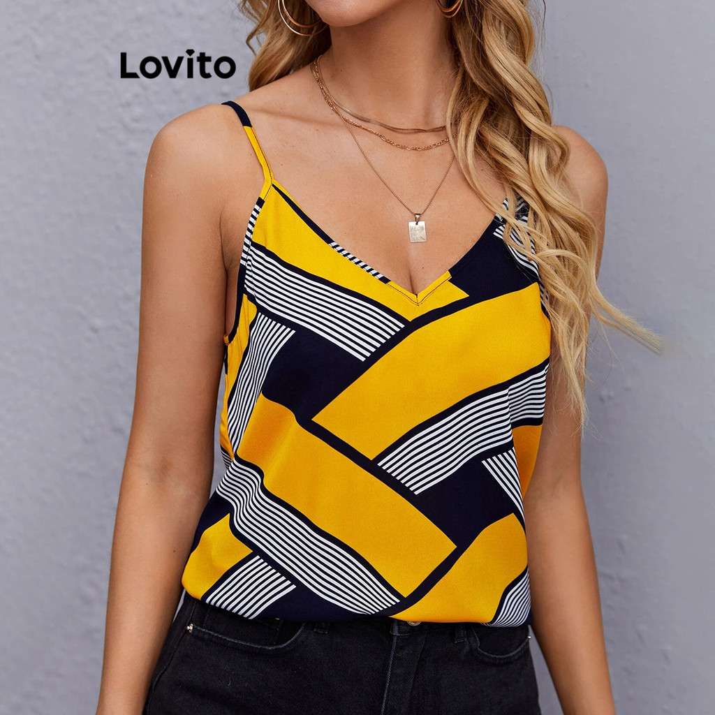 Regata Geométrica Lovito: Estilo Casual e Conforto
