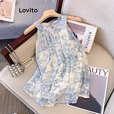 Regata Lovito Ditsy Floral Feminina: Estilo Casual com Toque Romântico