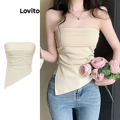 Regata Lovito Elegante com Babados: Seu Look Sofisticado