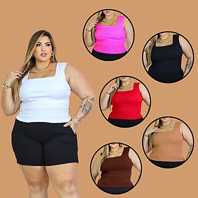 Regata Plus Size: Kit 2 Ribana Elegante