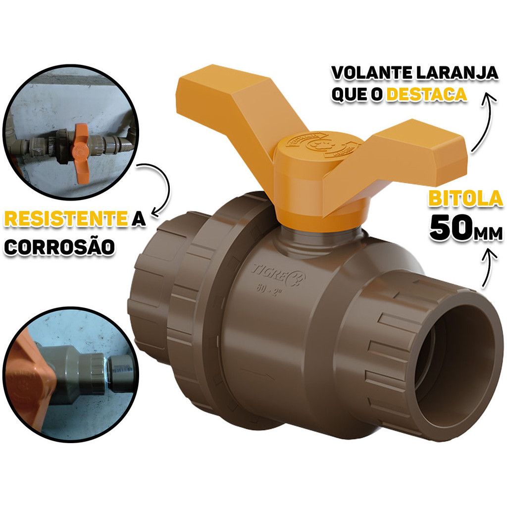 Registro de Esfera Soldável 50mm Tigre: Controle Total da Água