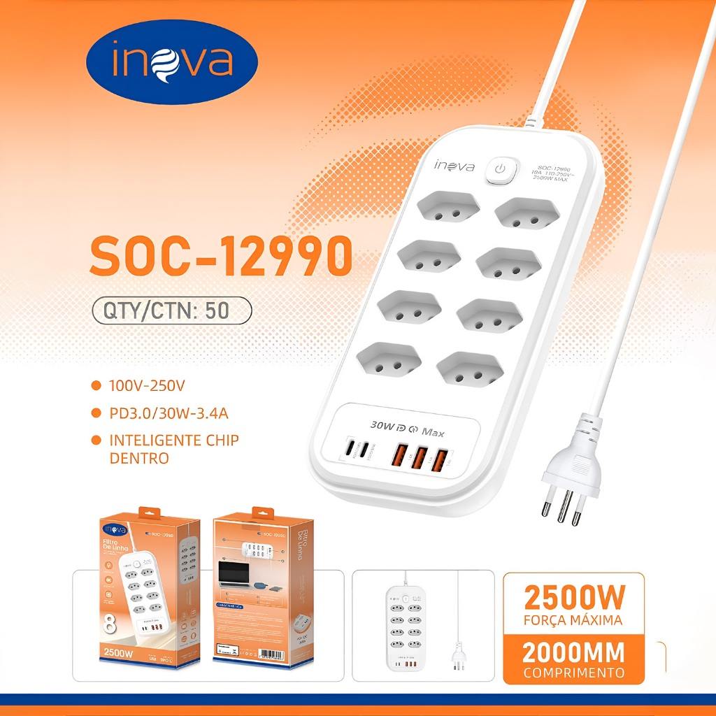 Régua Inova com USB e Carregamento Rápido: Proteção e Eficiência para Seu Dia a Dia
