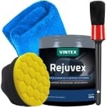 Kit Revitalizador Rejuvex 400g Vintexx: Plásticos Novos com Aplicador, Toalha e Pincel