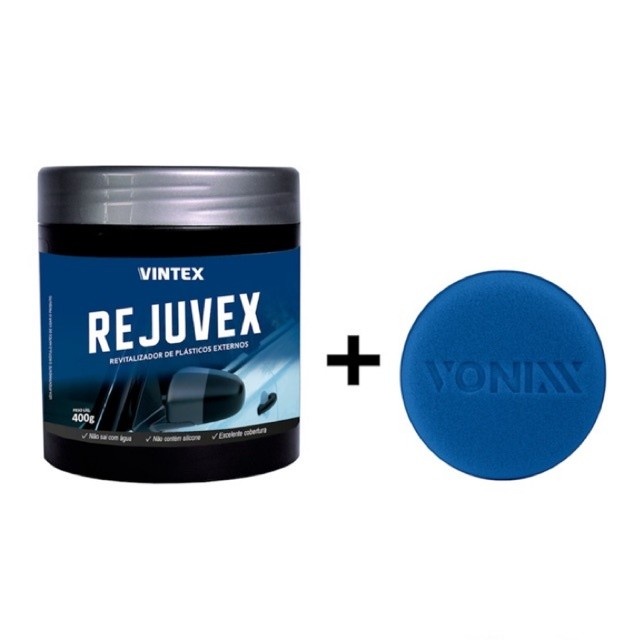 Rejuvex Revitalizador Plástico + Aplicador Vonixx: Restaure o Brilho do Seu Carro