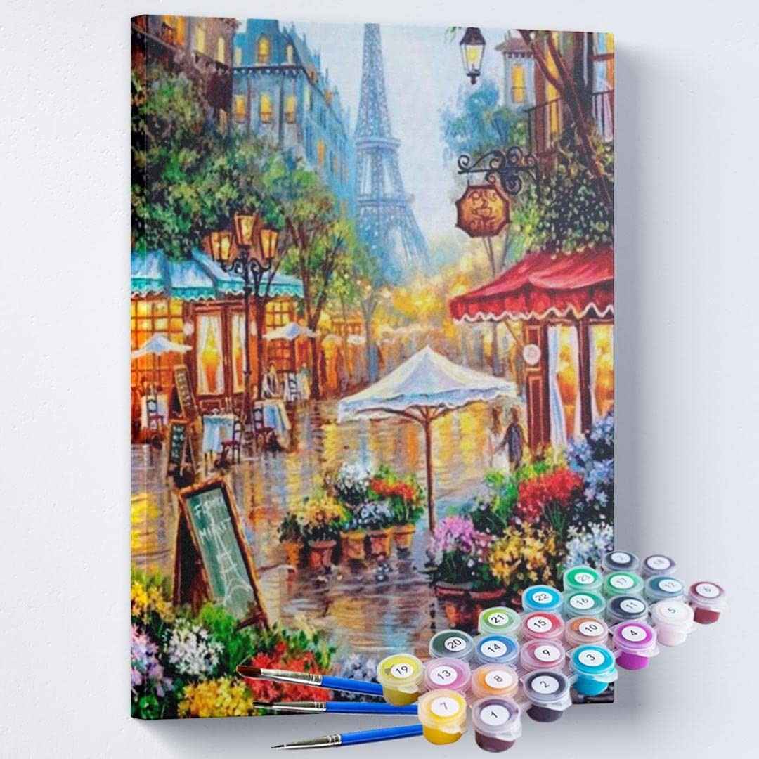Kit Pintura Terapêutica - Torre Eiffel: Relaxamento e Criatividade em um Pincel