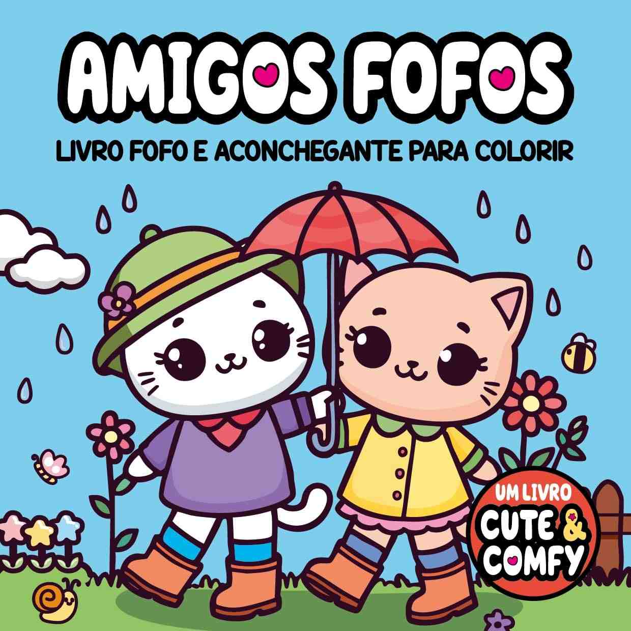Livro de Colorir Adulto Cute & Comfy - Amigos Fofos: Relaxamento e Criatividade
