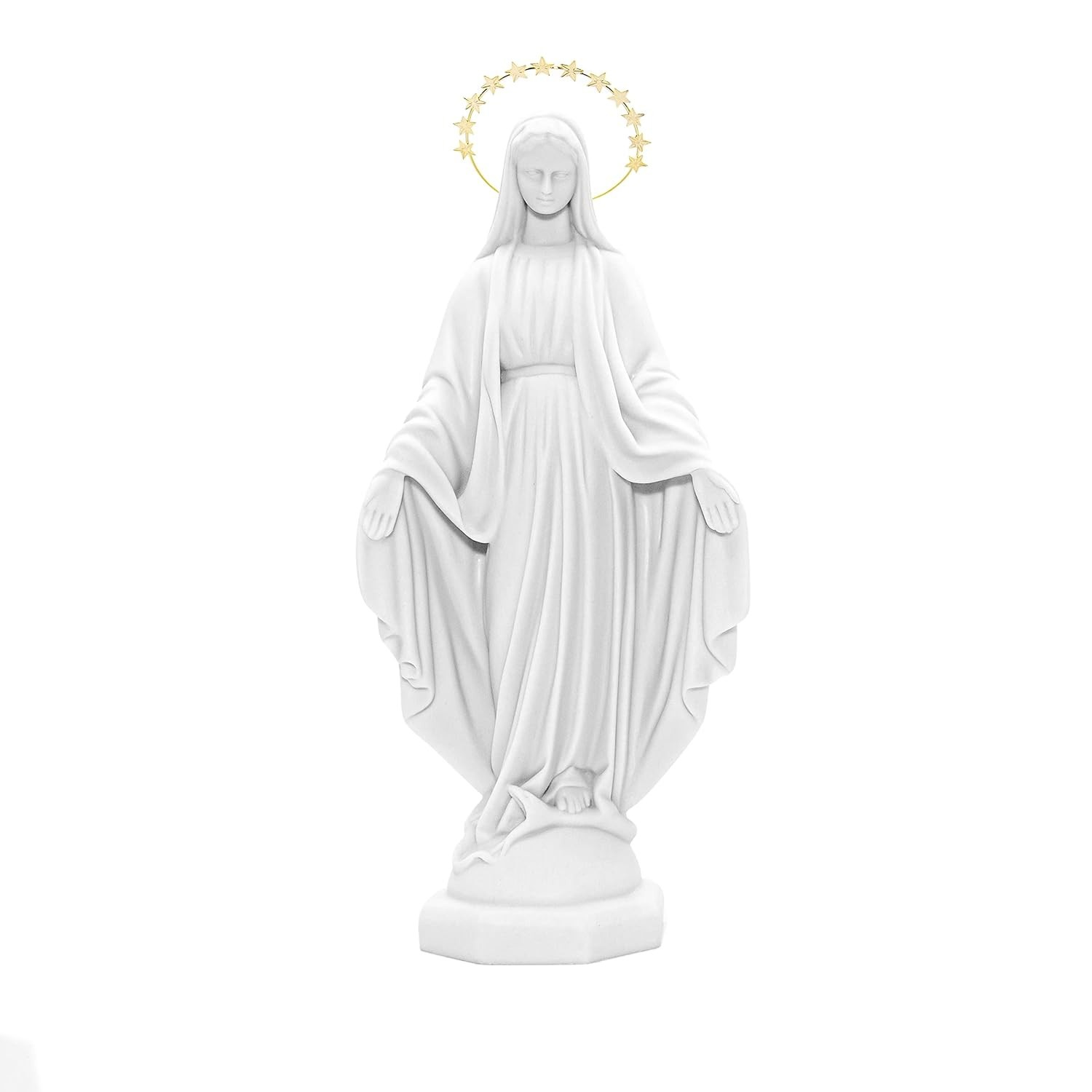 Imagem de Nossa Senhora das Graças 32cm em Mármore e Resina - Elegância Religiosa para Sua Casa