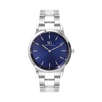 Relógio Belmont Prata 40mm: Elegância em Azul
