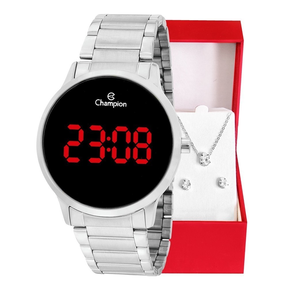 Relógio Champion Digital Prata: Estilo e Elegância
