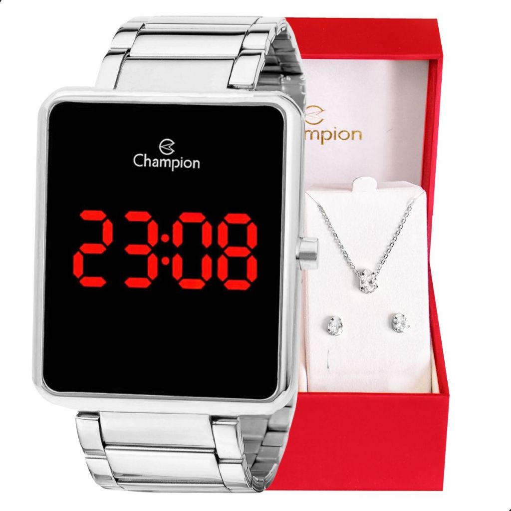 Relógio Champion Digital Prata: Luxo e Elegância
