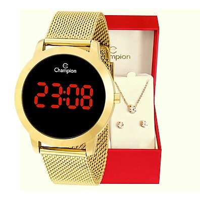 Relógio Champion Dourado Digital: Elegância e Estilo