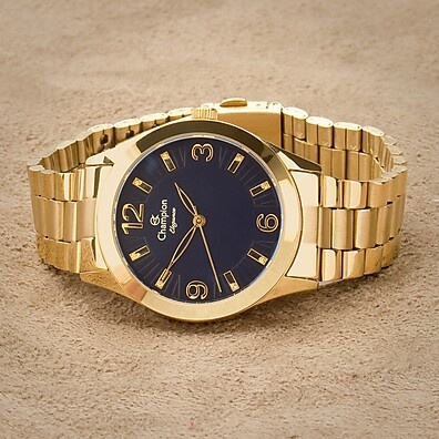 Relógio Champion Dourado: Elegância e Presente!