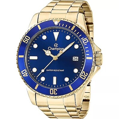 Relógio Champion Masculino Dourado e Azul: Estilo e Precisão