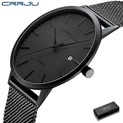 Relógio CRRJU Ultra Fino 2172 – Estilo Casual com Design Premium