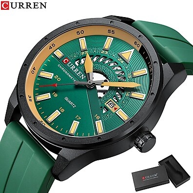 Relógio Curren 8421 Masculino Esportivo e Minimalista