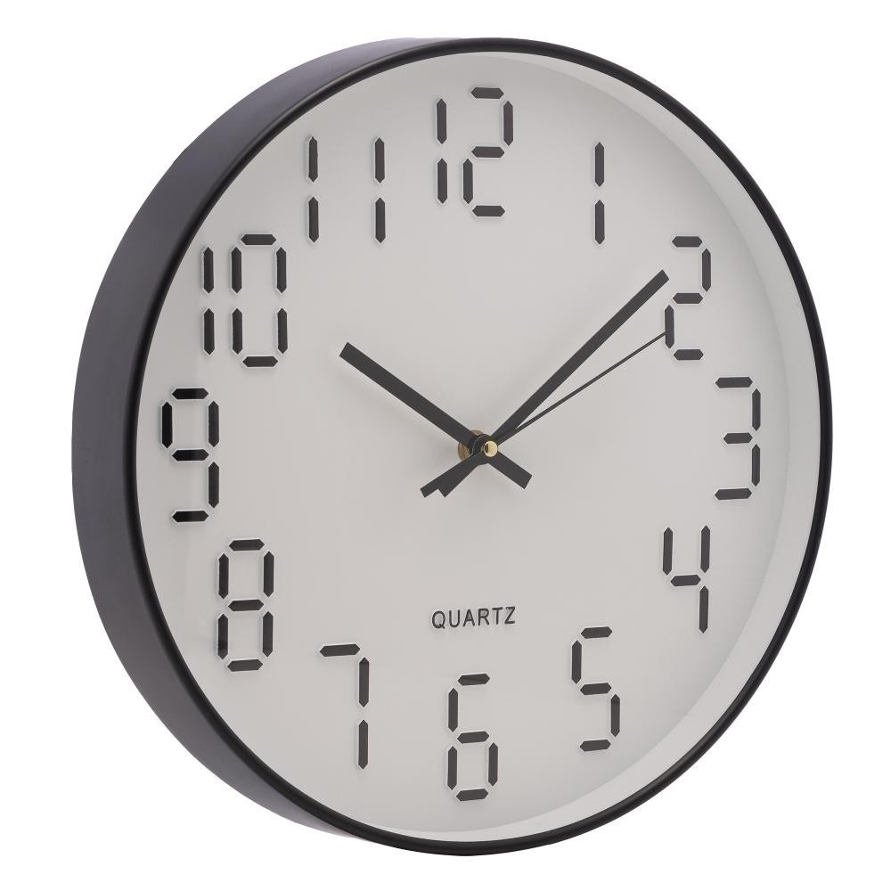 Relógio de Parede Quartz Lyor: Elegância em Preto