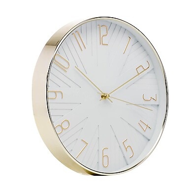 Relógio de Parede Wolff Branco: Elegância Minimalista