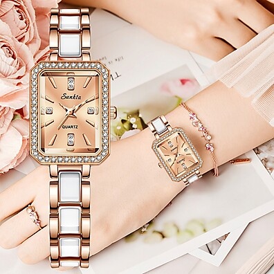 Relógio Feminino LIGE SUNKTA: Elegância à Prova D'água