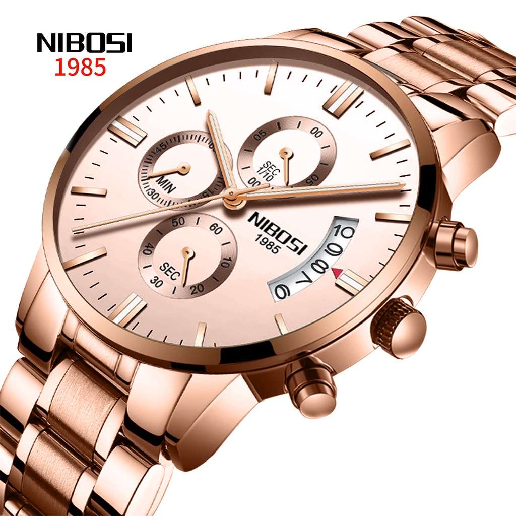 Relógio Feminino NIBOSI: Elegância em Aço Inox