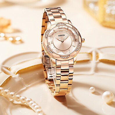 Relógio Feminino NIBOSI: Elegante, Moderno e À Prova D'água