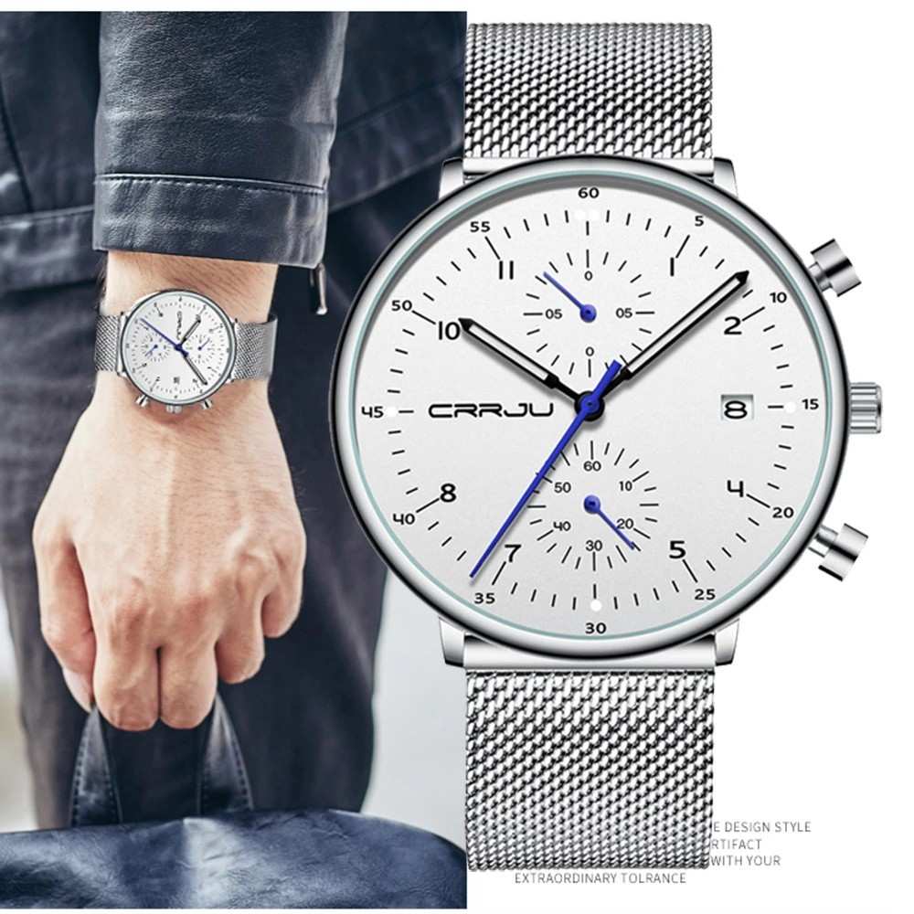 Relógio Masculino CRRJU 2278 XM: Elegância à Prova D'água