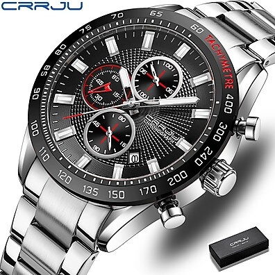 Relógio Masculino CRRJU 2306S: Elegância e Funções