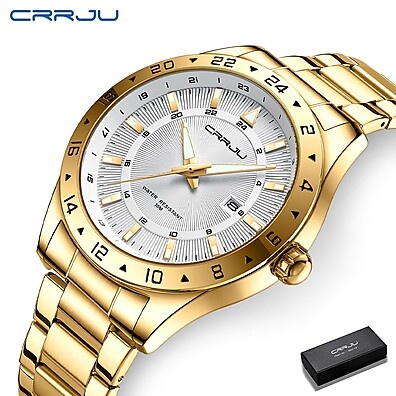 Relógio Masculino CRRJU 5007 – Esportivo e à Prova d'Água
