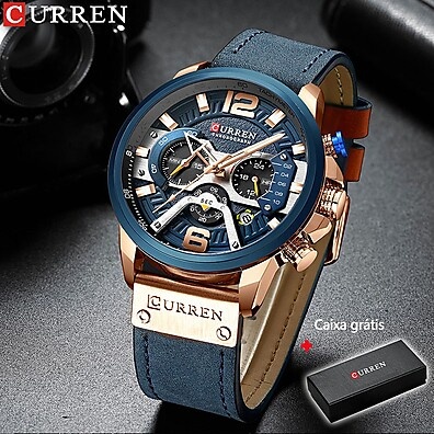 Relógio Masculino Curren 8329L: Luxo e Esporte