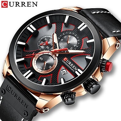Relógio Masculino Curren 8346XC: Elegância e Funções
