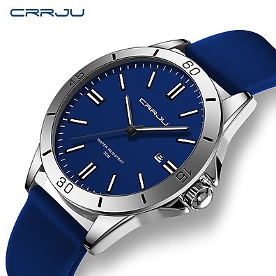 Relógio Masculino Simples e Estiloso CRRJU 5025X – Design Moderno e À Prova D'Água