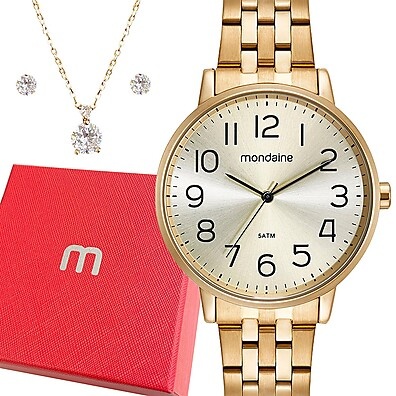 Relógio Mondaine Dourado Feminino: Luxo e Prova D'água