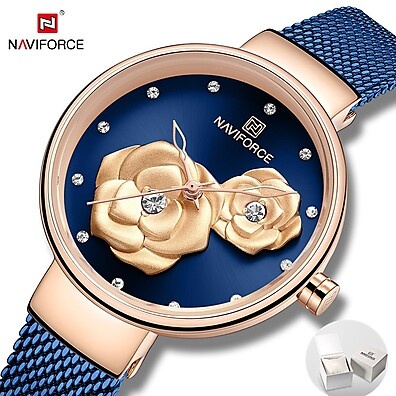 Relógio NAVIFORCE 5013 Feminino: Luxo e Estilo com Resistência à Água