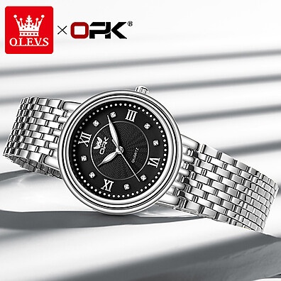 Relógio OLEVS 6005 Masculino à Prova d'Água – Luxo em Aço Inox