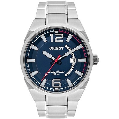 Relógio Orient Masculino MBSS1336: Elegância em Aço Azul