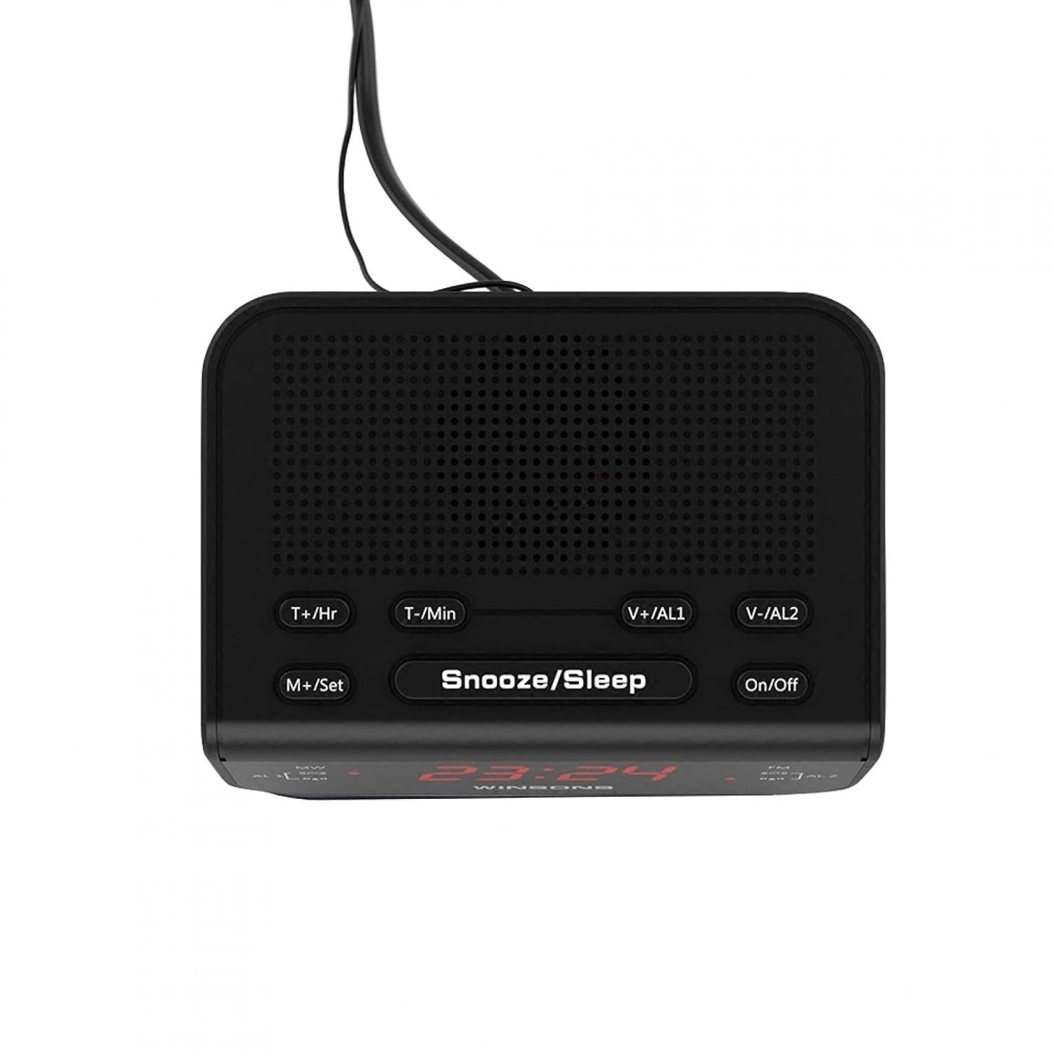 Rádio Relógio Digital LED 0.6" - Compacto e Moderno com Luz Vermelha e Timer