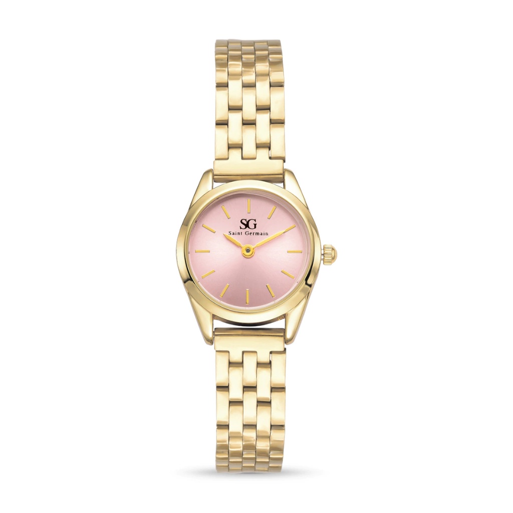 Relógio Saint Germain Mini Belle: Dourado e Rosa