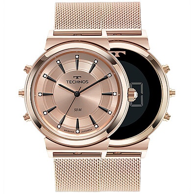 Relógio Technos Curvas Rosé: Elegância Digital