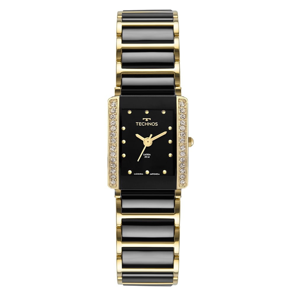 Relógio Technos Feminino Dourado: Cerâmica & Safira