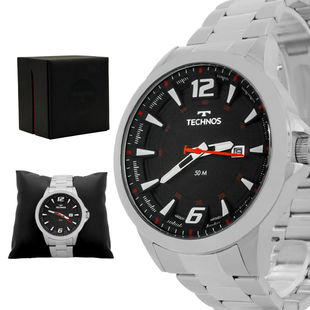 relogio-technos-prata-sport-original-e-a-prova-dagua