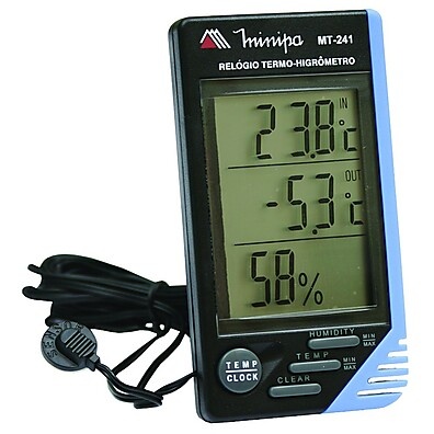 Relógio Termo-Higrômetro MT-241 Minipa: Controle Total do Clima